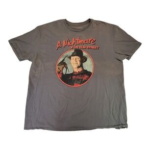 A Nightmare on Elm Street‎ Freddy Krueger Graphic T-Shirt Men's 2X Large Gray